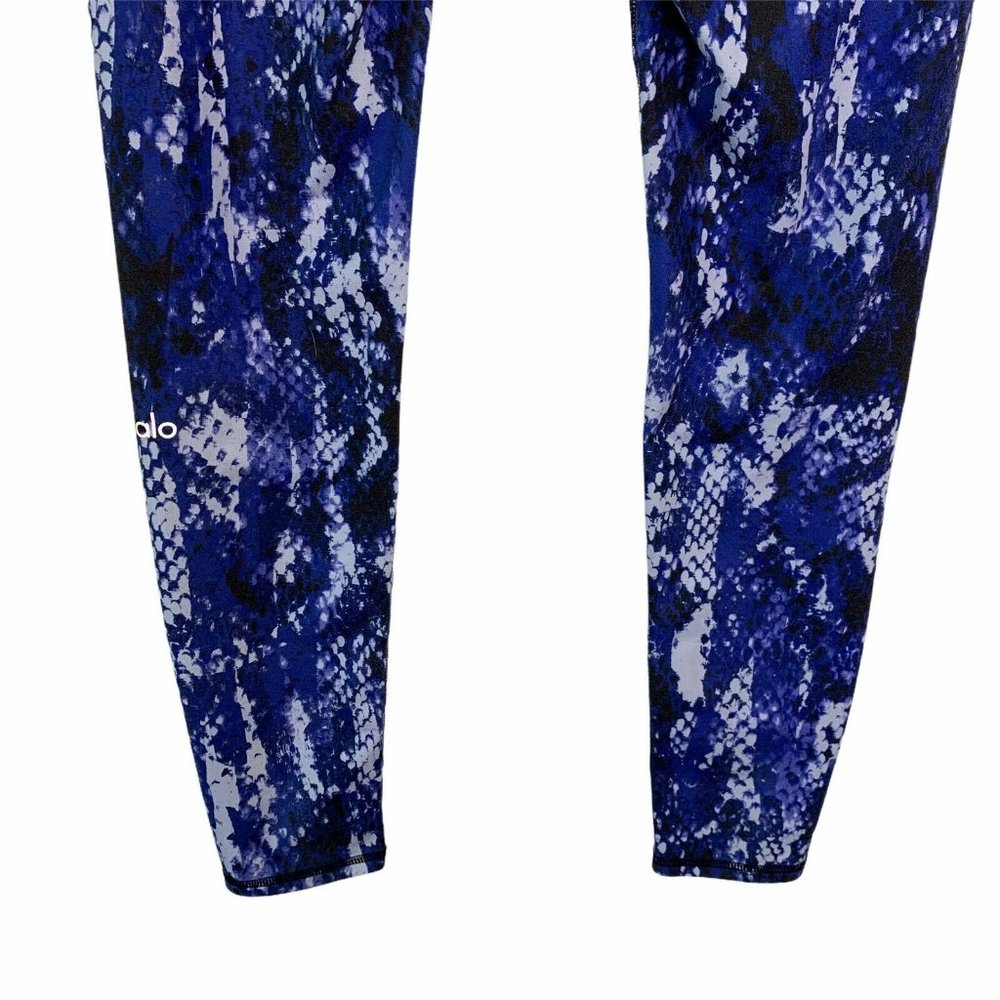 Alo Yoga Blue Python Print Full Length Leggings - image 4
